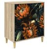 vidaXL Comodă cu sertare LOCHEM Imprimare portocalie 66 x 36,5 x 75 cm