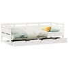 vidaXL Pat de zi cu sertare, alb, 90x200 cm, lemn masiv pin