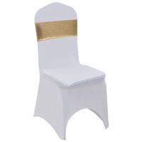 vidaXL Fundă de scaun elastică, 25 buc., cataramă cu diamante, auriu