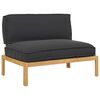 vidaXL Set de canapea Negru 120 x 92 x 69 cm Lemn Solid de Acacia