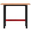 vidaXL Banc de lucru 100x60x81,5 cm lemn masiv fag, dreptunghiular