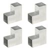 vidaXL Conectori grindă, formă L, 4 buc, 101x101 mm, metal galvanizat