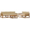 vidaXL Set de canapele de exterior 6 pcs Natural și Bej