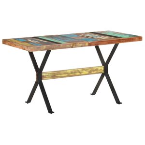 vidaXL Masă de bucătărie, 140 x 70 x 76 cm, lemn masiv reciclat