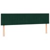 vidaXL Pat box spring cu saltea, verde &icirc;nchis, 200x210 cm, catifea