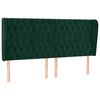 vidaXL Tăblie pat cu aripioare verde &icirc;nchis 183x23x118/128 cm catifea