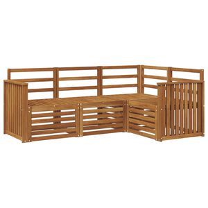 vidaXL Set de canapele de exterior 4 buc. 4-Locuri natural