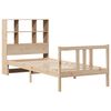 vidaXL Pat cu bibliotecă fără saltea, 90x190 cm, lemn masiv de pin