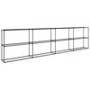 vidaXL Stand pentru plante cu 3 niveluri Negru 400 x 32 x 104 cm Oțel