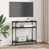 vidaXL Masă de consolă Stejar Negru 75 x 29 x 75 cm Lemn compozit
