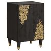 vidaXL Dulap de Baie cu ușă Negru 38 x 33 x 58 cm Lemn de mango solid