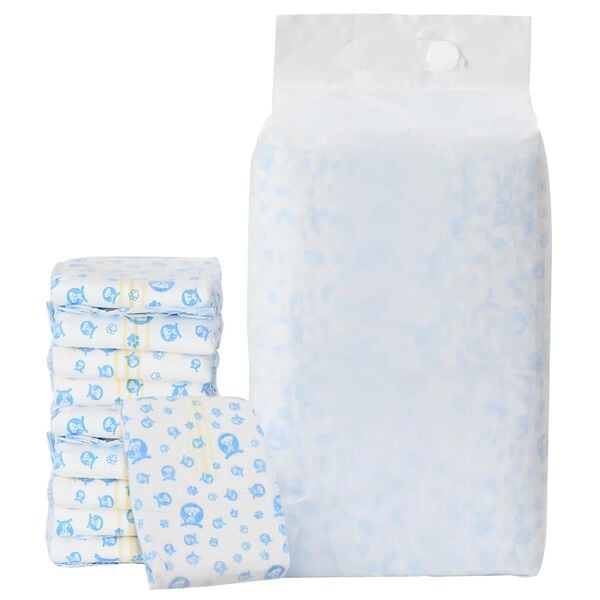 vidaXL Pampers de unică folosință pentru c&acirc;ini băieți 30 pcs Alb M