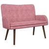 vidaXL Canapea cu 2 locuri Roz 115 x 61 x 87 cm Catifea
