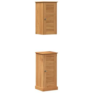 vidaXL Set de mobilier pentru baie VIGO 2 pcs Maro și Maro Miere