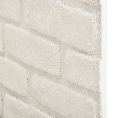vidaXL Panouri de perete 3D, model cărămidă, alb, 10 buc., EPS