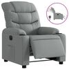 vidaXL Fotoliu rabatabil electric, gri deschis, textil
