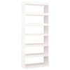 vidaXL Bibliotecă/Separator cameră, alb, 80x30x199,5 cm lemn masiv pin