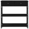 vidaXL Masă Consolă Stejar negru 75 x 28 x 75 cm Lemn compus și metal