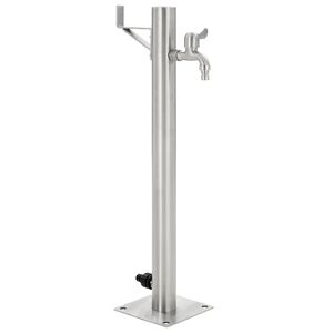 vidaXL Coloană de apă de grădină, 65 cm, oțel inoxidabil, rotund