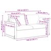vidaXL Canapea 2 pcs albastru 158 x 78 x 80 cm Catifea