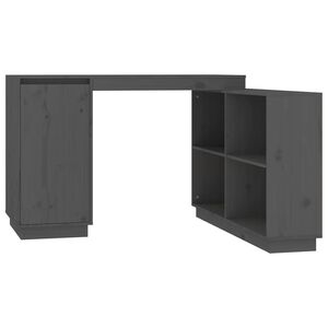 vidaXL Birou, gri, 110x50x75 cm, lemn masiv de pin