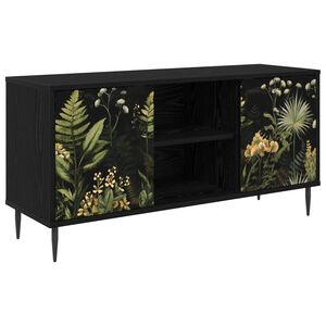 vidaXL Cabinet TV RHENEN 102 x 33 x 51 cm Stejar Negru Lemn prelucrat