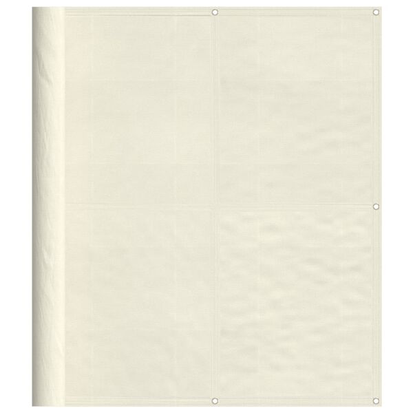 vidaXL Paravan de balcon, crem, 120x700 cm, 100% poliester oxford