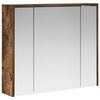 vidaXL Dulap cu oglindă pentru baie Stejar fumuriu 73,5 x 16 x 62,5 cm