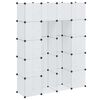 vidaXL Dulap modular cu 14 compartimente alb 37 x 146 x 180,5 cm