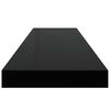vidaXL Rafturi de perete suspendate 2 buc., negru, 90x23,5x3,8 cm, MDF