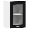 vidaXL Dulap suspendat din sticlă, stejar negru, 40x31x60 cm, lemn prelucrat