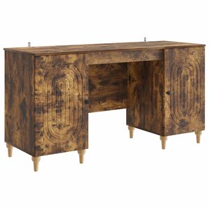 vidaXL Birou Stejar fumuriu 142,5 x 50 x 75 cm Lemn prelucrat