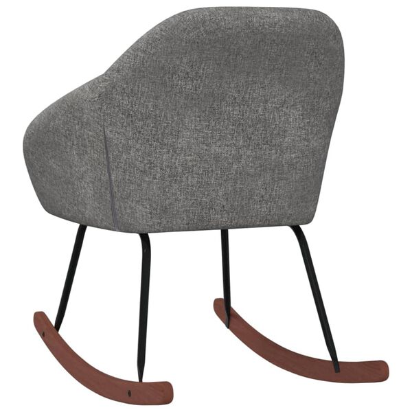 vidaXL Scaun balansoar, gri închis, material textil