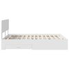 vidaXL Cadru de pat cu headboard Alb 160 x 200 cm Lemn compozit