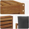vidaXL Set de canapele de exterior cu pernă 5 pcs Natural și Antracit