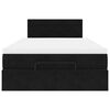 vidaXL Pat otoman cu saltea, negru, 120x190 cm, catifea