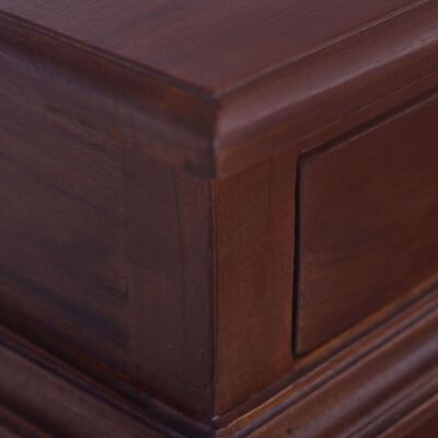 vidaXL Masă noptieră, maro clasic, 35x30x60 cm, lemn masiv de mahon