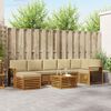 vidaXL Seturi de canapele 8 pcs Natural și Bej Lemn Solid de Acacia