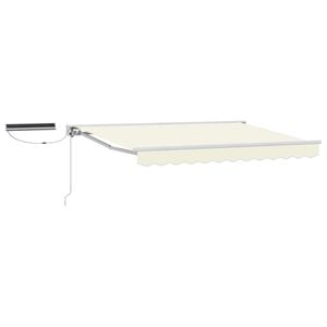 vidaXL Cort electric retractabil Crema și Alb 2,5 x 2 m