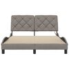 vidaXL Cadru de pat cu LED fără saltea Taupe 120x200 cm Material