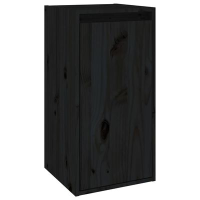 vidaXL Dulap de perete, negru, 30x30x60 cm, lemn masiv de pin
