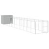 vidaXL Cușcă c&acirc;ine & țarc gri deschis 214x1273x181 cm oțel galvanizat