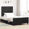 vidaXL Pat cu arcuri cu headboard Negru 120 x 190 cm Catifea