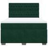 vidaXL Pat box spring cu saltea, verde &icirc;nchis, 160x200 cm, catifea