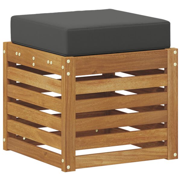 vidaXL Bancă 2 Bucată Natural și Antracit Lemn Solid de Acacia