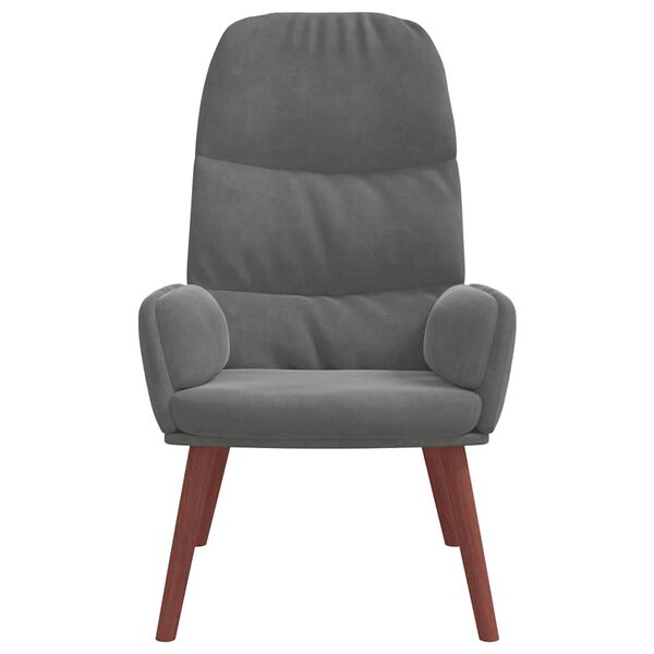 vidaXL Scaun de relaxare, gri &icirc;nchis, catifea