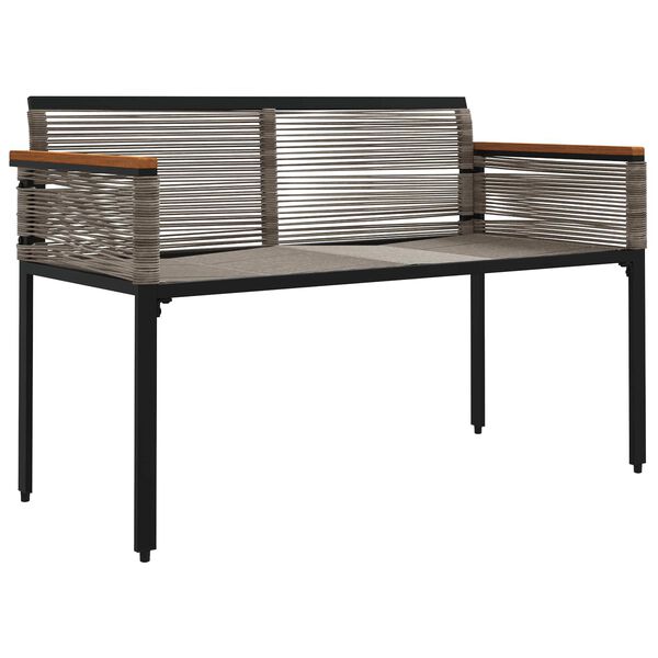 vidaXL Bancă de exterior Gri și albastru marin 117 x 54 x 74.5 cm