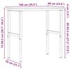 vidaXL Banc de lucru 100x60x(73-99,5) cm lemn masiv fag dreptunghiular