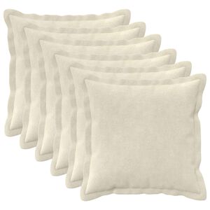 vidaXL Husă pentru pernă 6 buc. HOUTEN Crem 30 x 30 cm