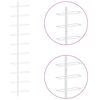 vidaXL Suport sticle de vin, de perete, 10 sticle, alb, metal